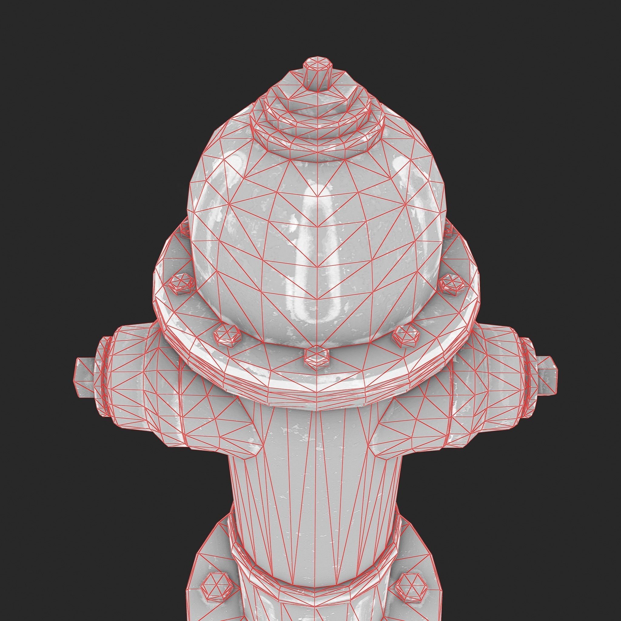 Fire Hydrant - Real Time PBR Low-poly 3D model_9