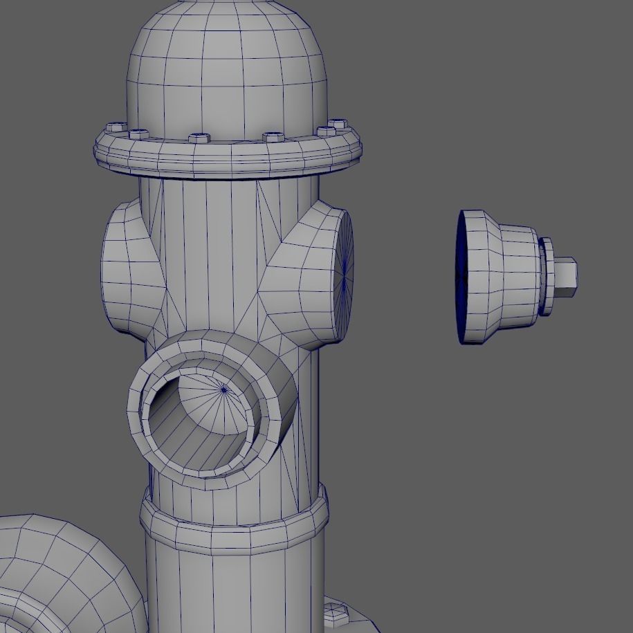 Fire Hydrant - Real Time PBR Low-poly 3D model_16
