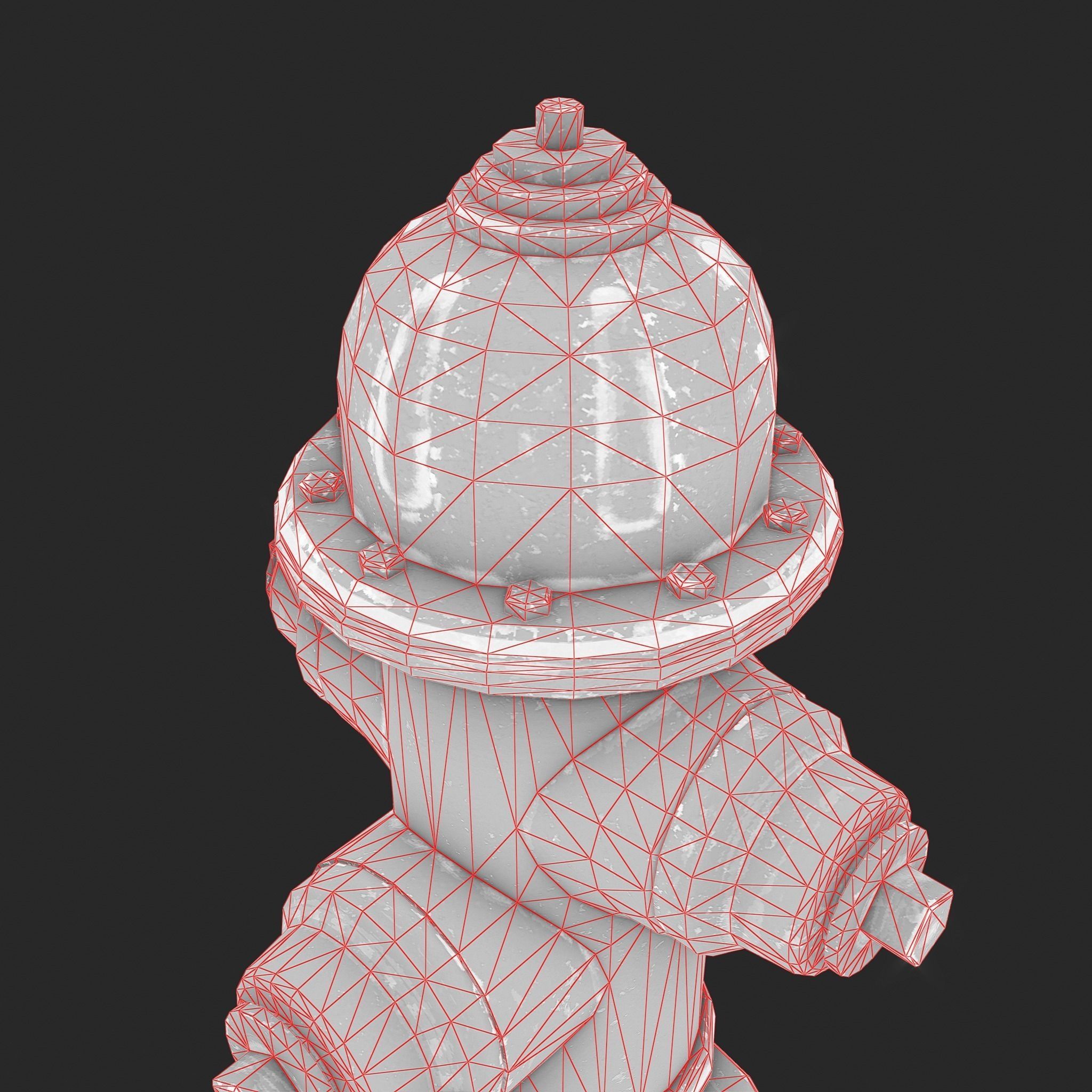 Fire Hydrant - Real Time PBR Low-poly 3D model_7