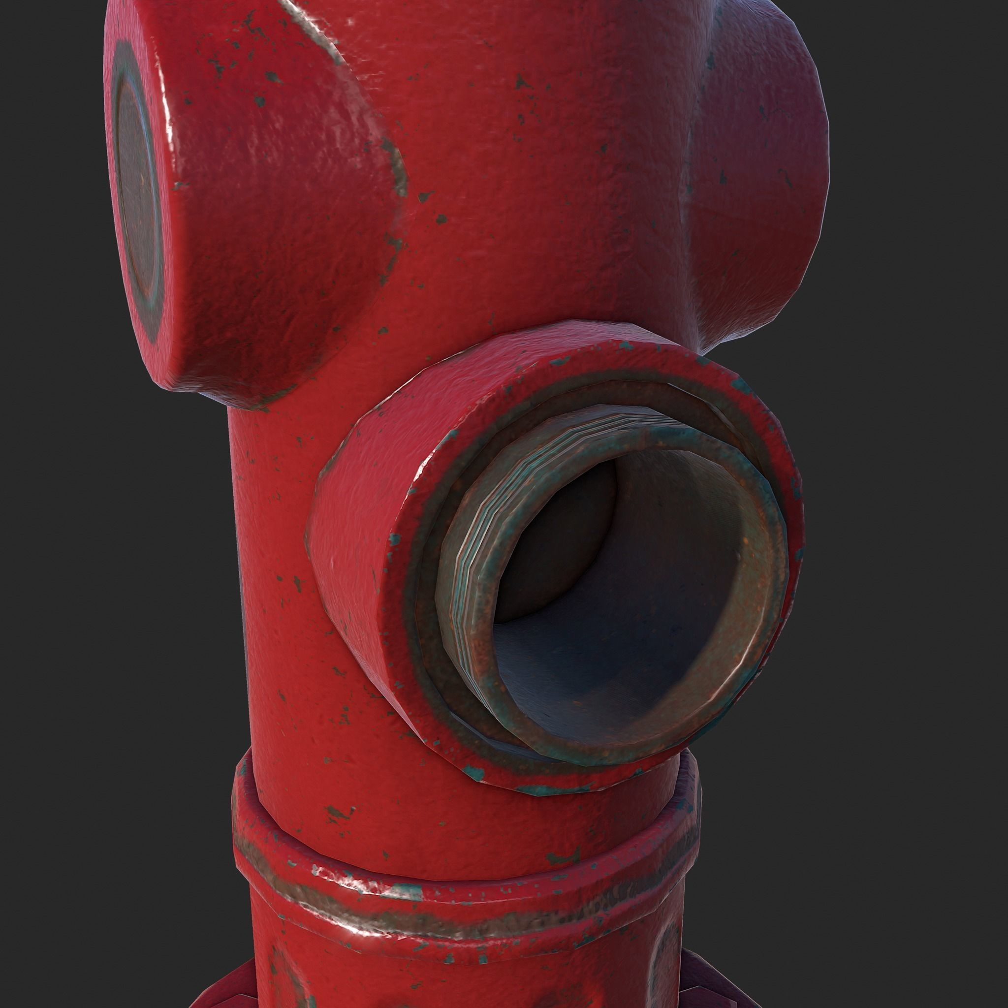 Fire Hydrant - Real Time PBR Low-poly 3D model_15