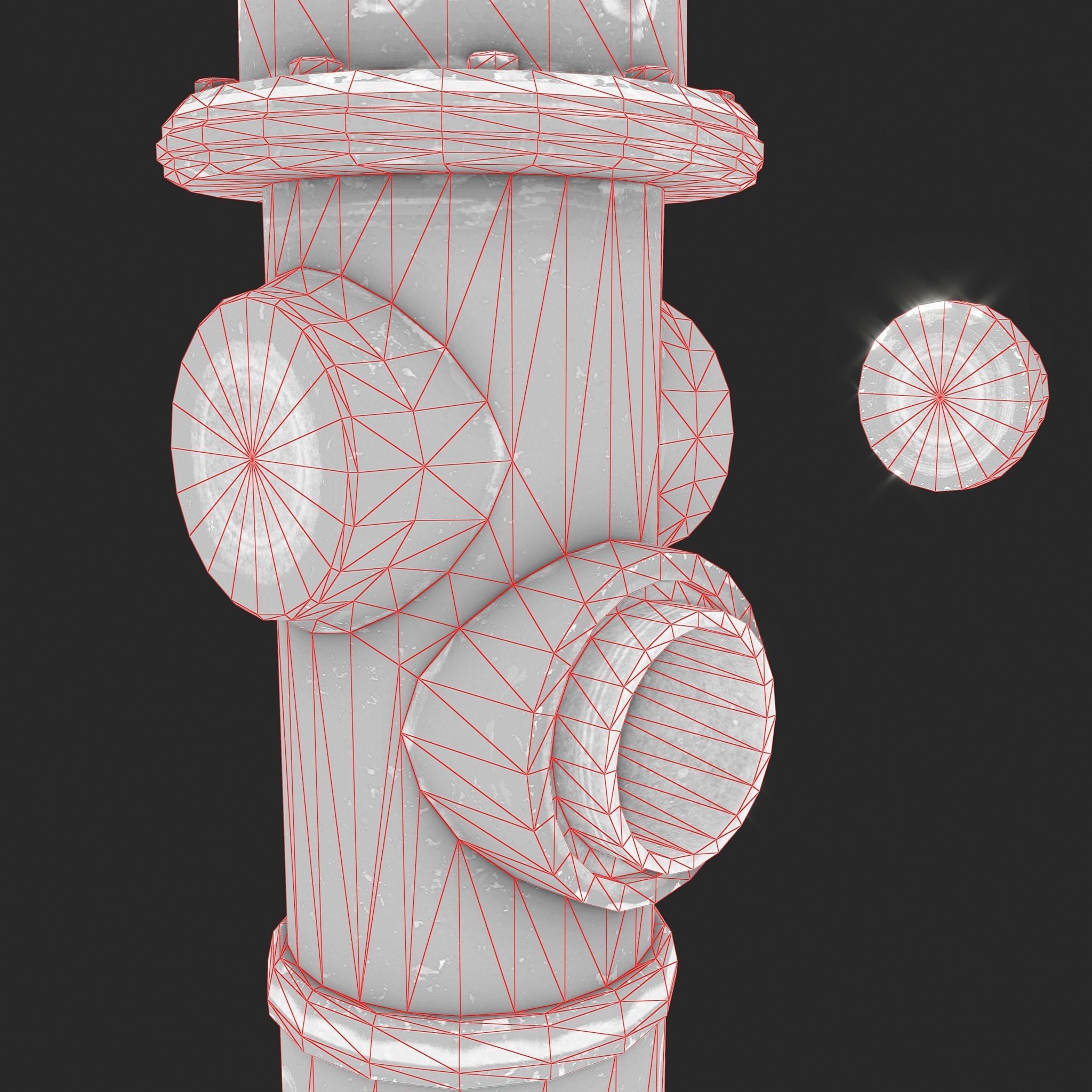 Fire Hydrant - Real Time PBR Low-poly 3D model_10