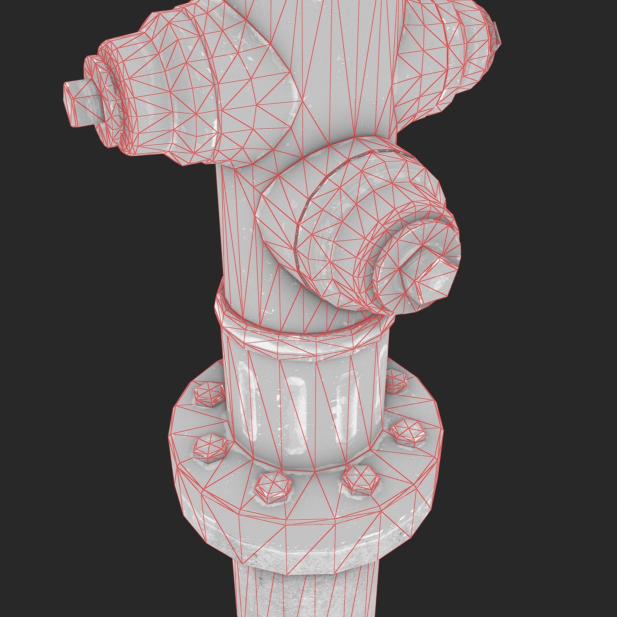 Fire Hydrant - Real Time PBR Low-poly 3D model_3