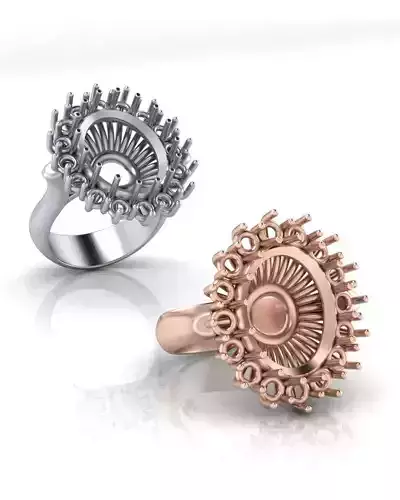 oval halo cluster jewelry ring