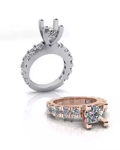 solitaire u setting high jewelry ring