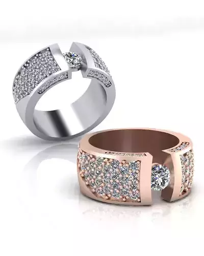 pave setting engagement jewelry ring