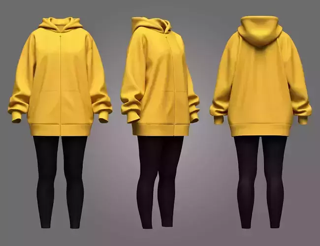 Women Oversized Long Hoodie