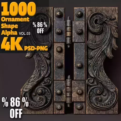 1000 Ornament Shape Alpha High Quality Vol03