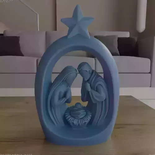 Modern Minimal Nativity Scene STL for 3D Printing