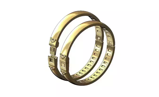 Claddagh heart crown ends flexture clasp bracelet with covers