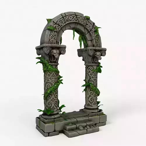 Fantasy Stone Arch Low Poly