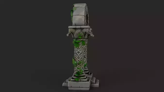 Fantasy Stone Arch Low-poly 3D model 5