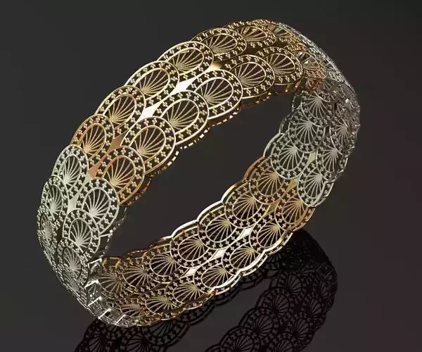 15 Golden Fanlace Bangle 11gm