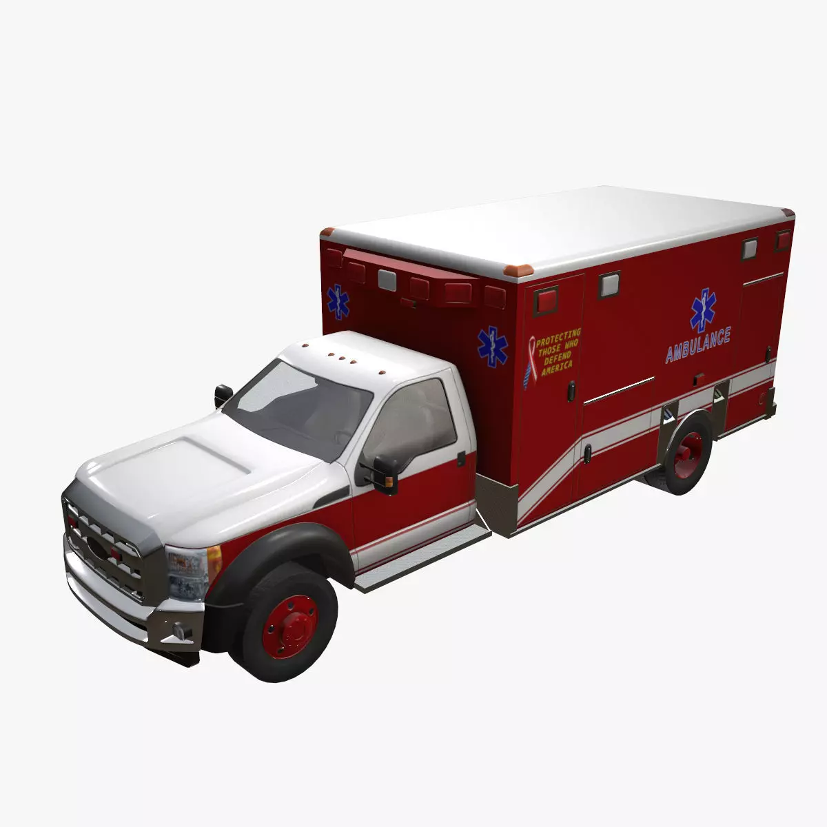 Ambulance --419-- Low-poly 3D model