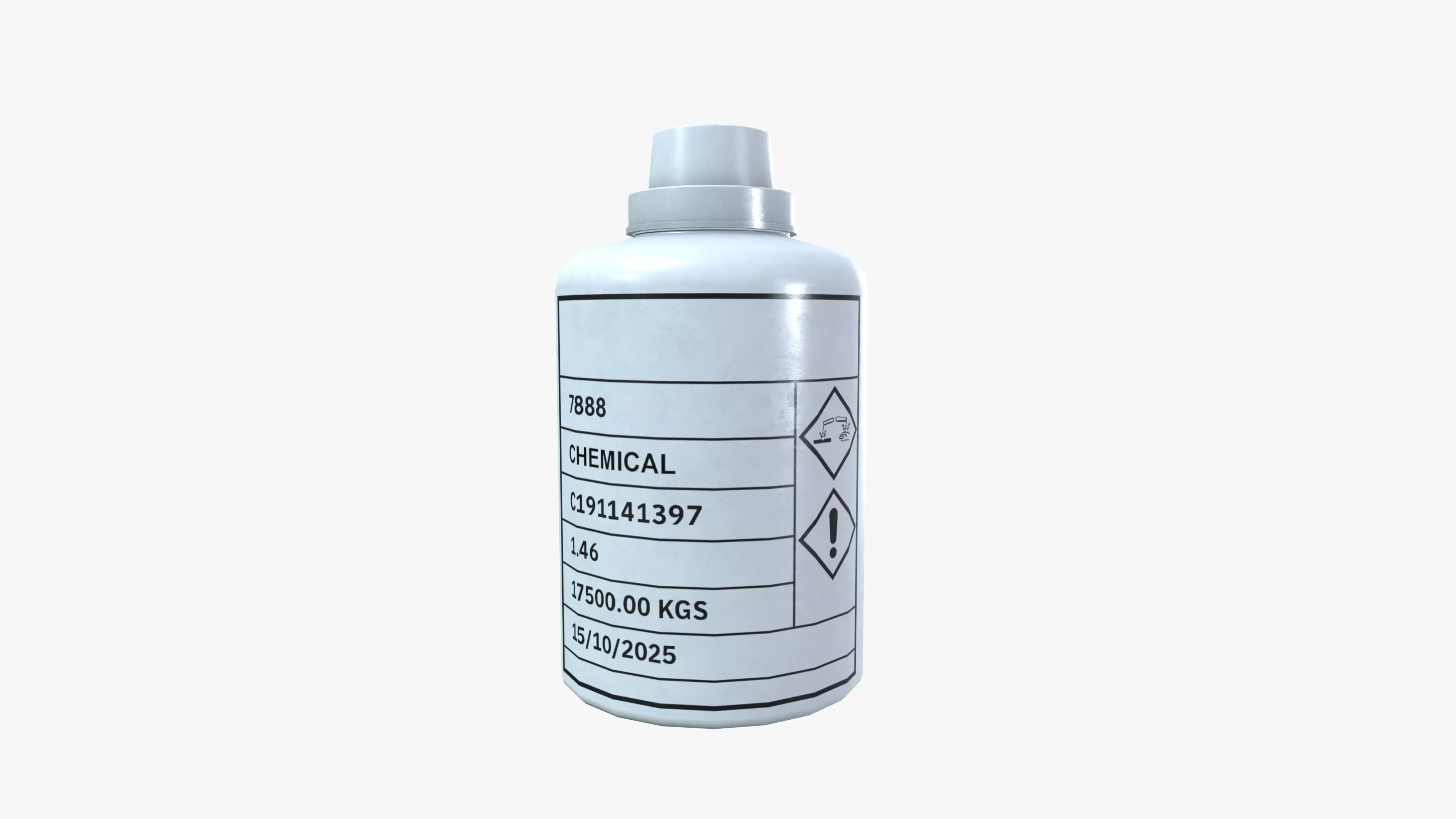 Chemical Bottle Low-poly 3D model