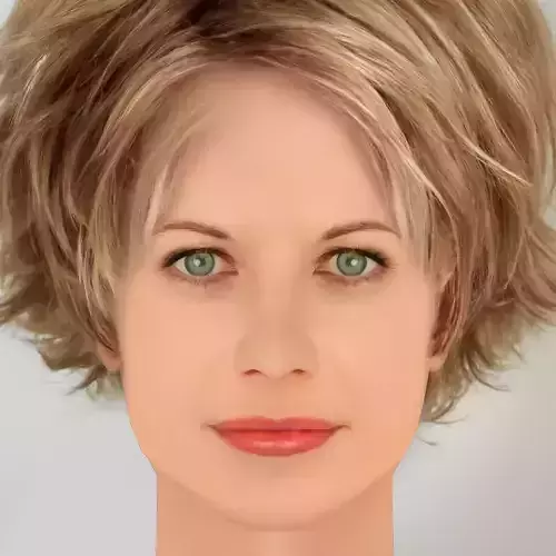 Meg Ryan Head - No Hair - Low poly head for game