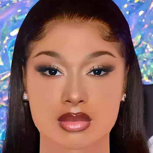 Megan Thee Stallion Head - No Hair - Low poly head for game