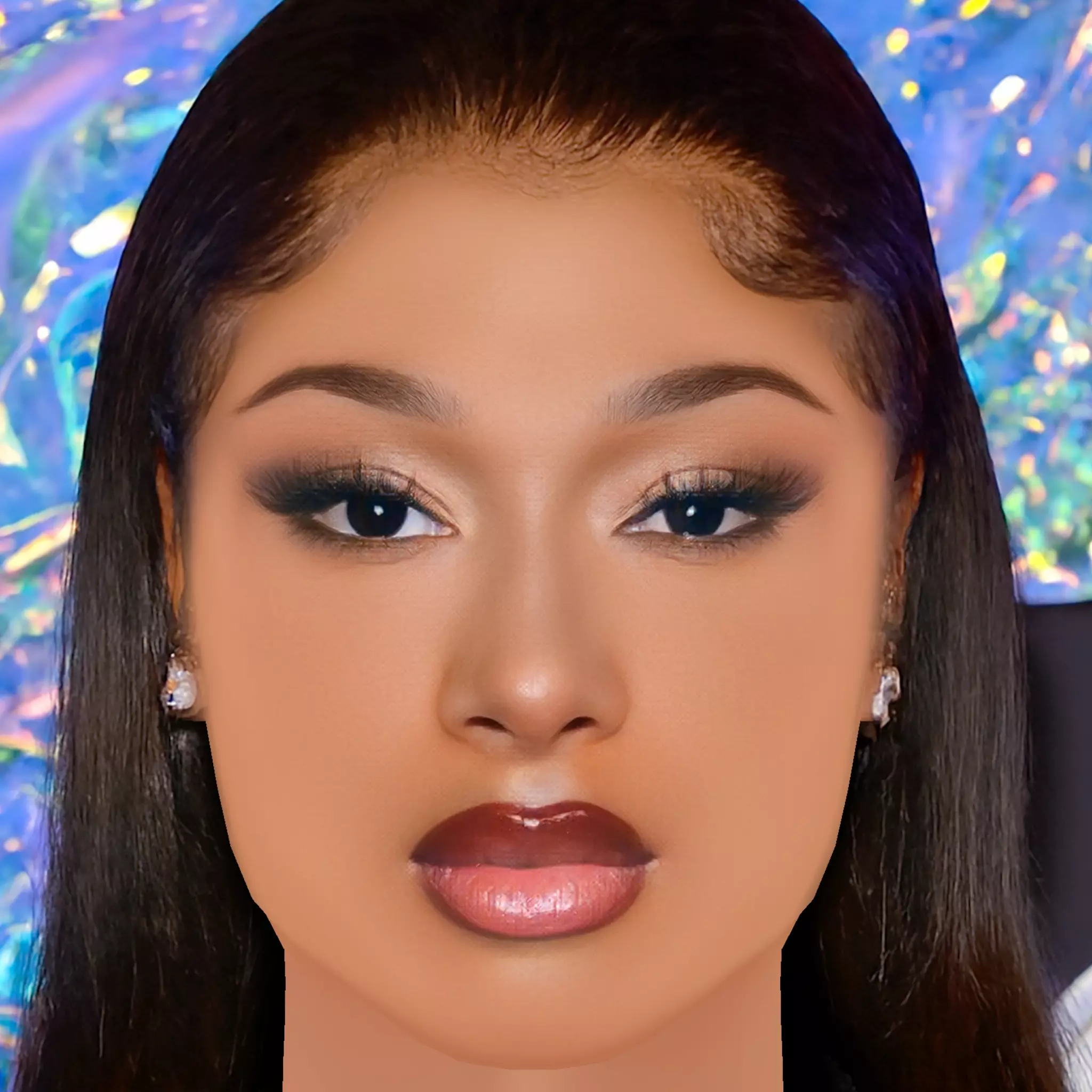 Megan Thee Stallion Head - No Hair - Low poly head for game Low-poly 3D model