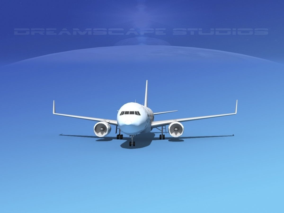Boeing 767-300 Unmarked 2 3D model_1