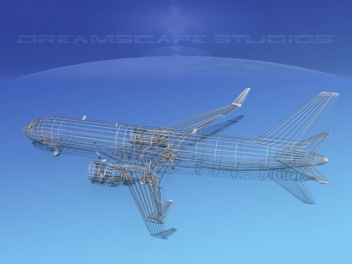 Boeing 767-300 Unmarked 2 3D model_17