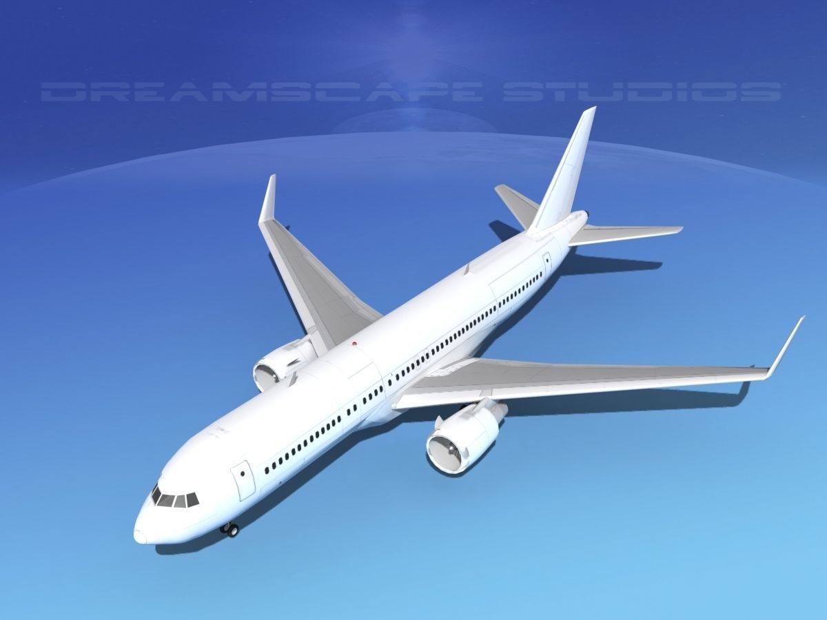 Boeing 767-300 Unmarked 2 3D model_10