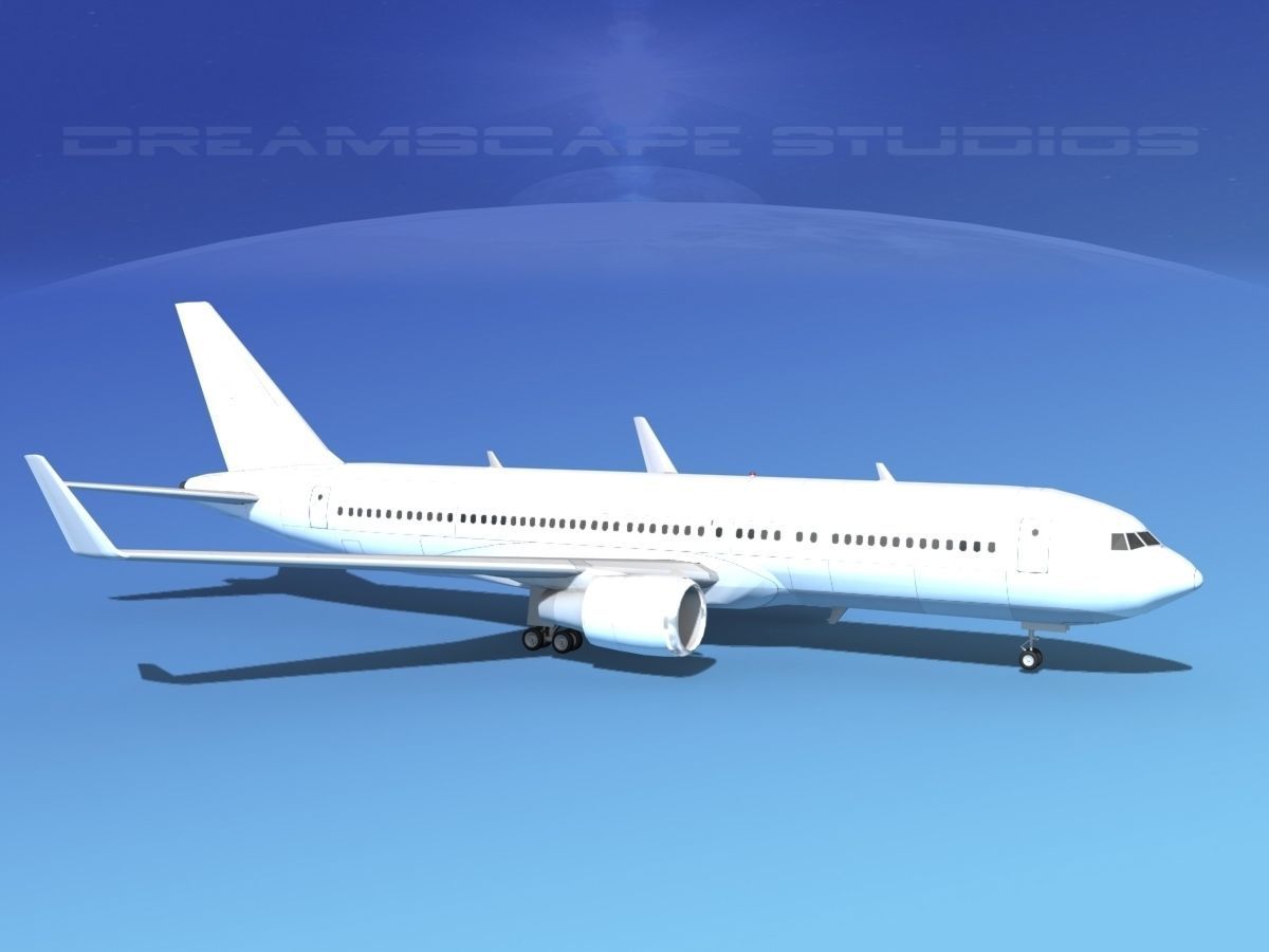 Boeing 767-300 Unmarked 2 3D model_3