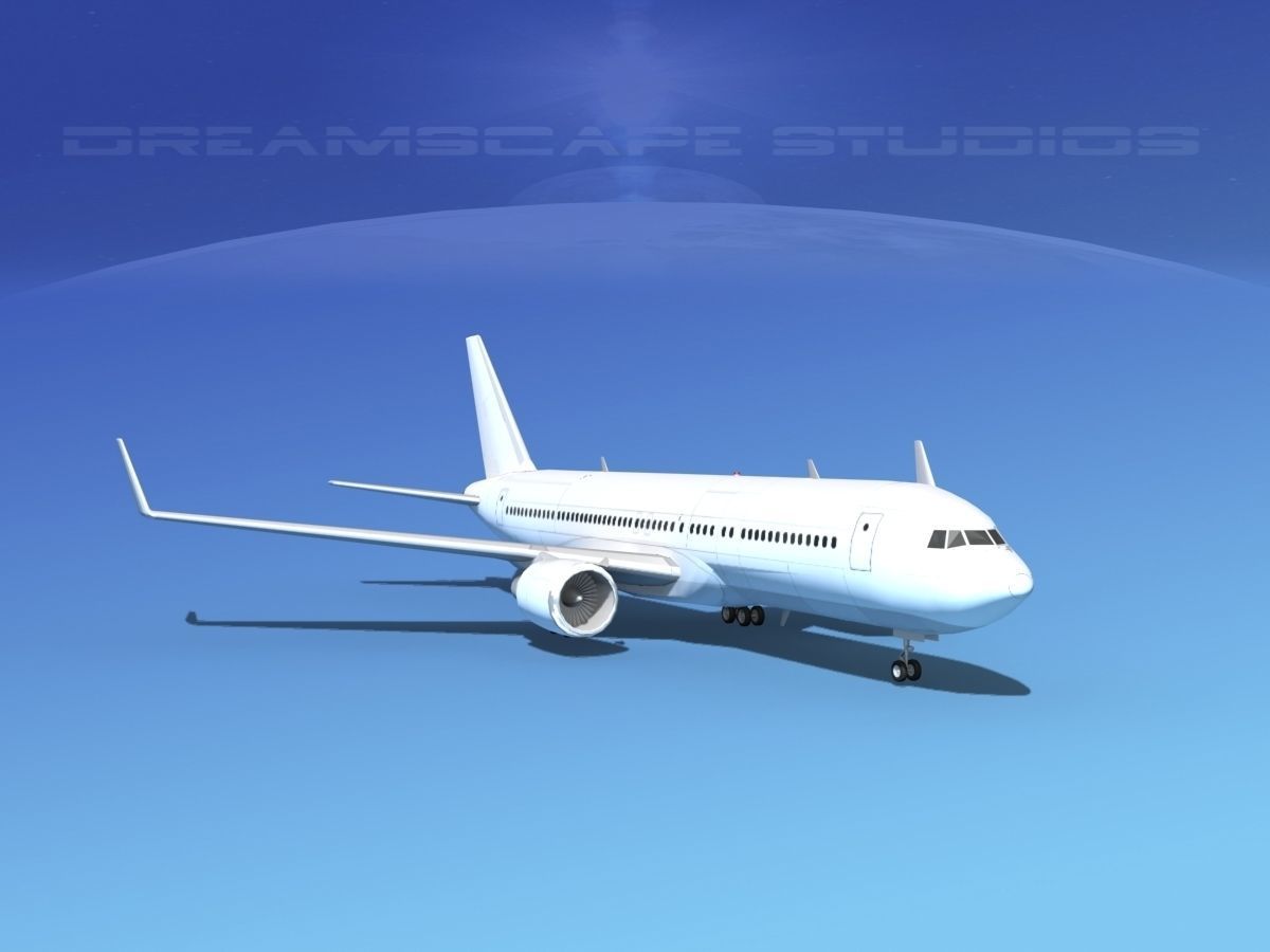 Boeing 767-300 Unmarked 2 3D model_2