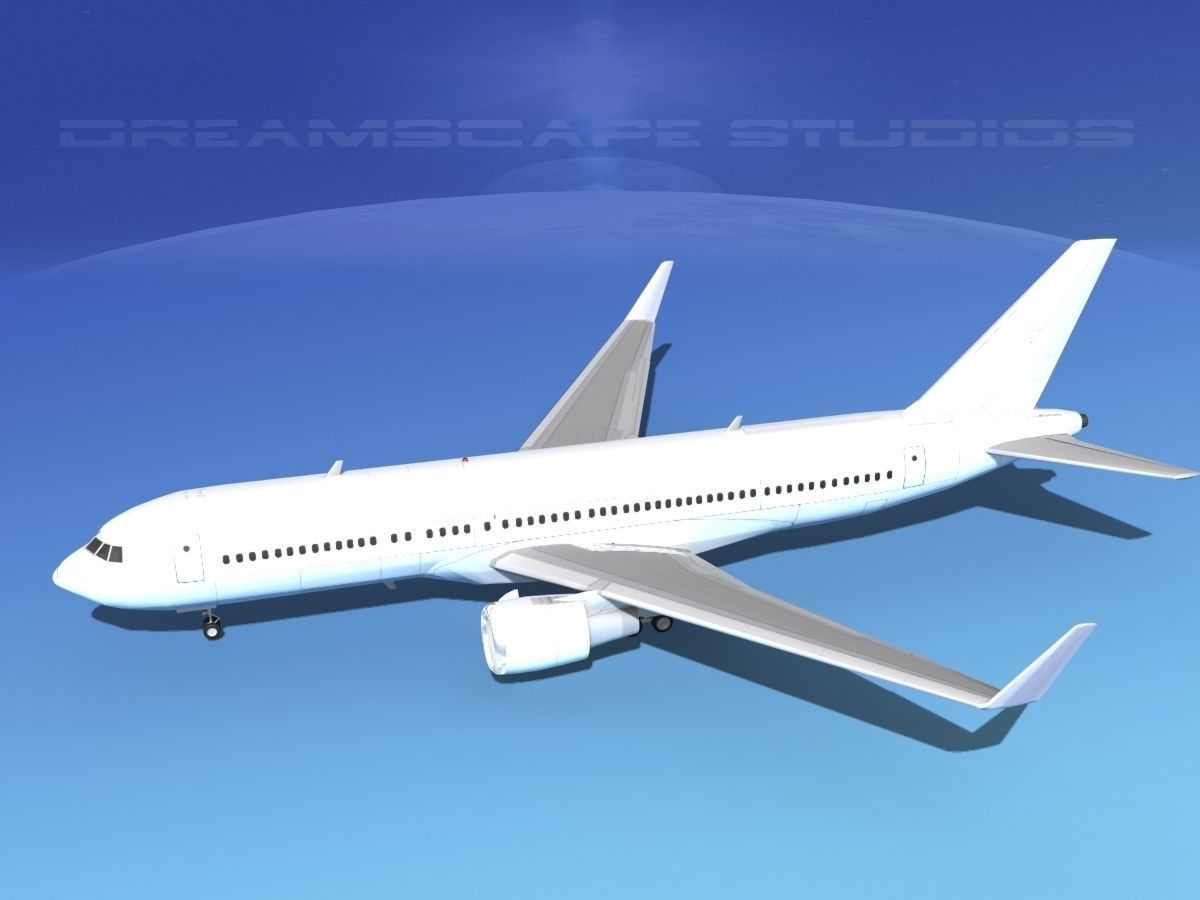 Boeing 767-300 Unmarked 2 3D model_9