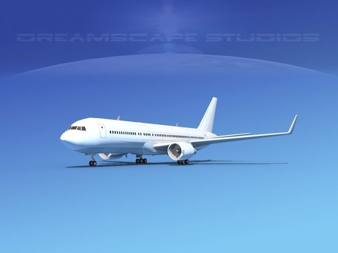 Boeing 767-300 Unmarked 2 3D model