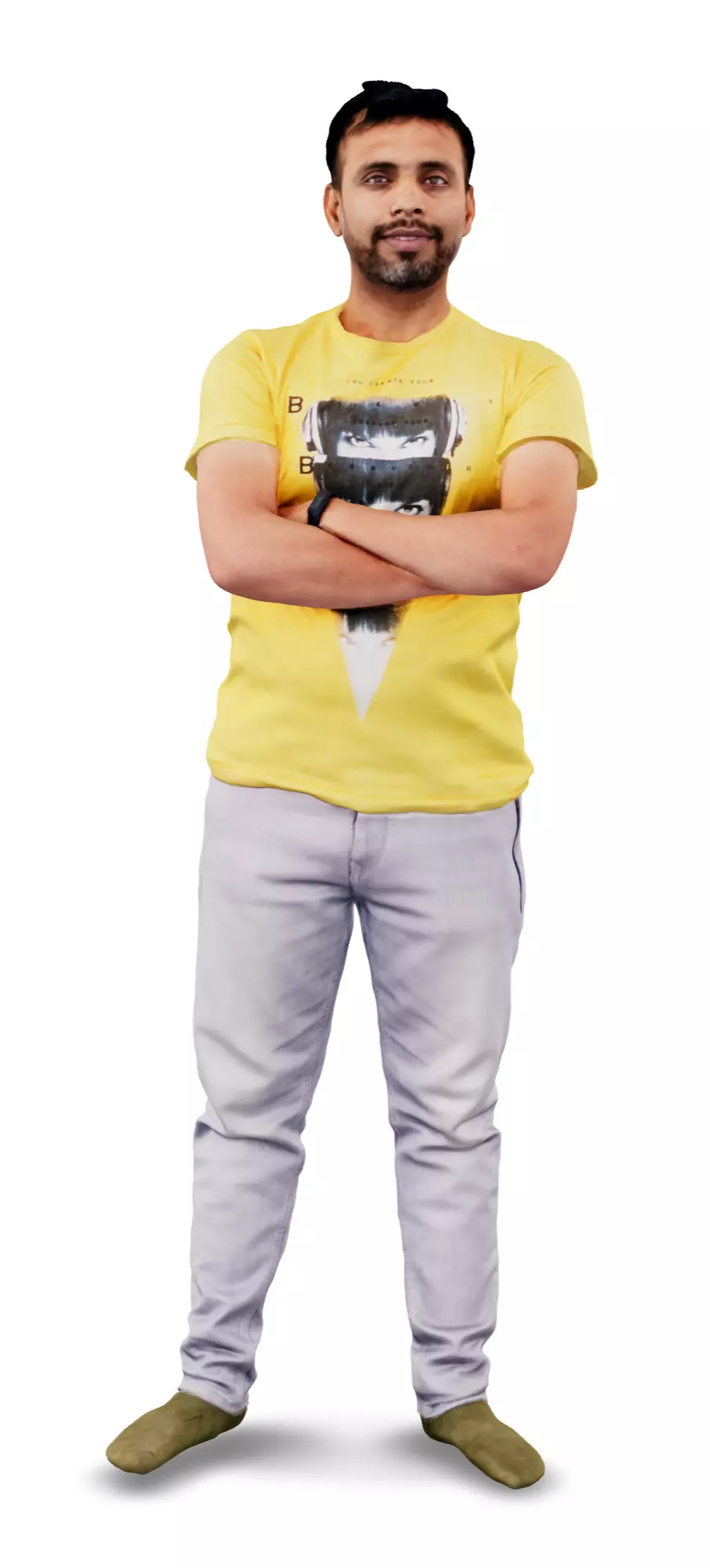 Indian Asian Man Standing Hands Folded Scanned 3D Model 3D model