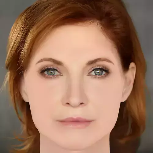 Melinda McGraw Head - No Hair - Low poly head for game