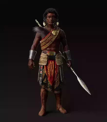 HYPER REALISTIC AFRICAN WARRIOR