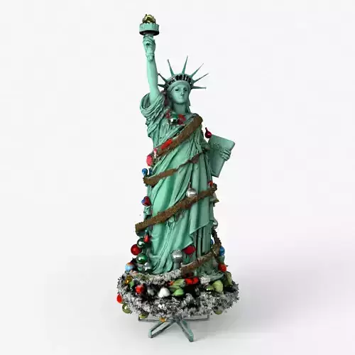 Statue of liberty Christmas High Detail