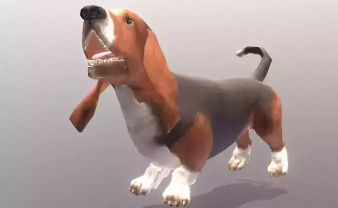 HOUND Dog IDLE BARK Fbx Pbr Animated