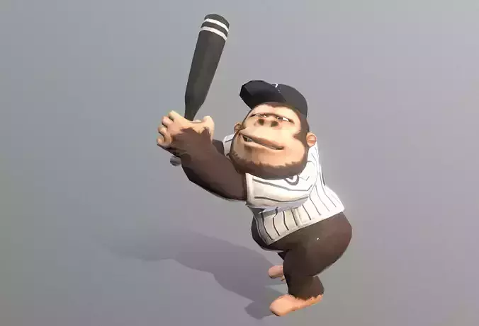 FUNNY GORILLA SPORTS ANIMAL Fbx Pbr Animated