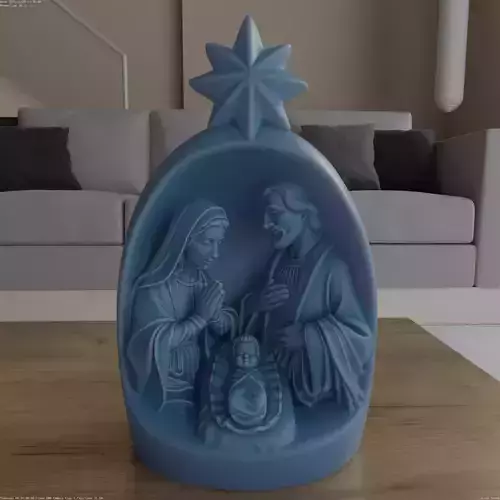 Christmas Nativity Scene Statue 3D Print Model