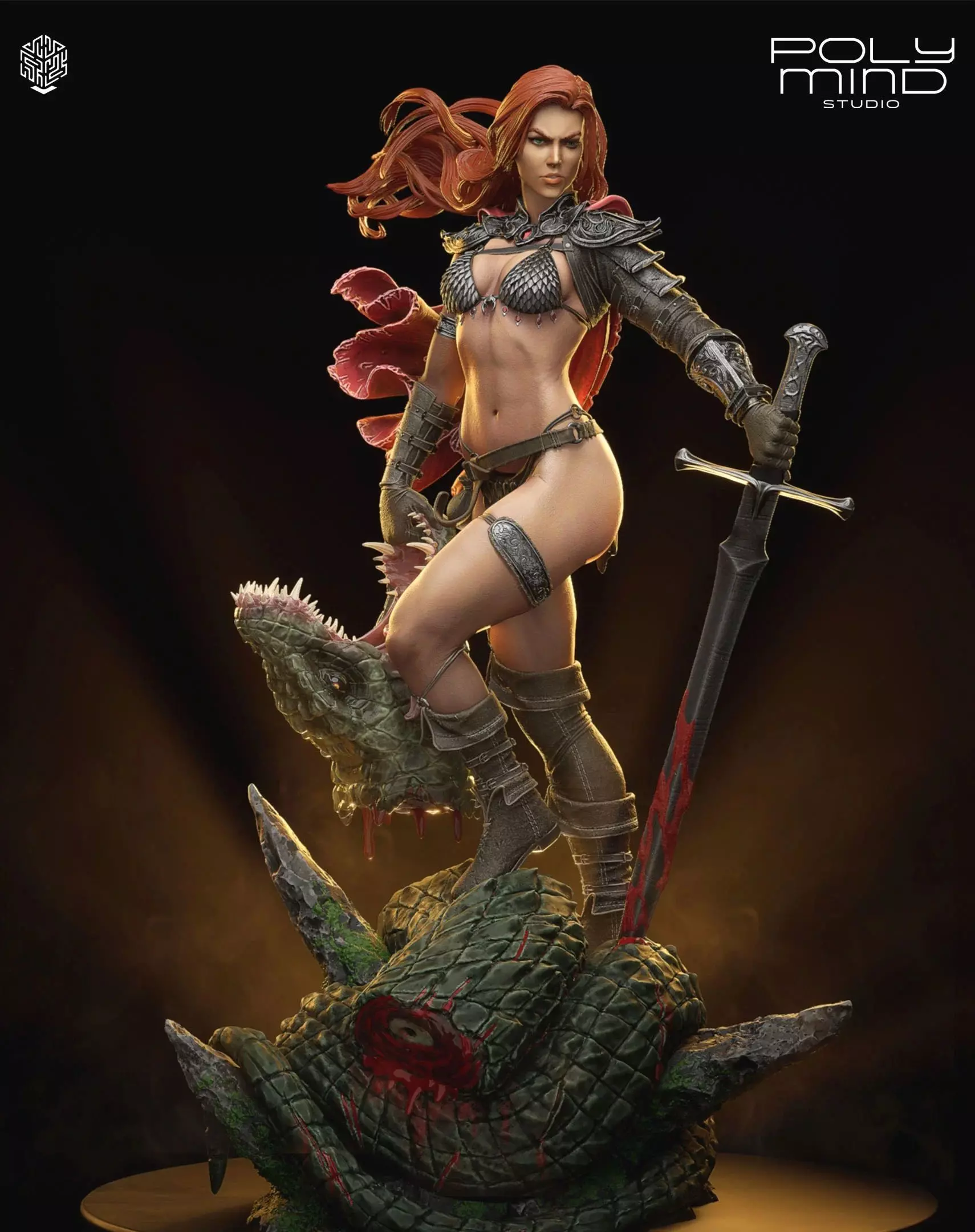 Red Sonja statue 3D print model