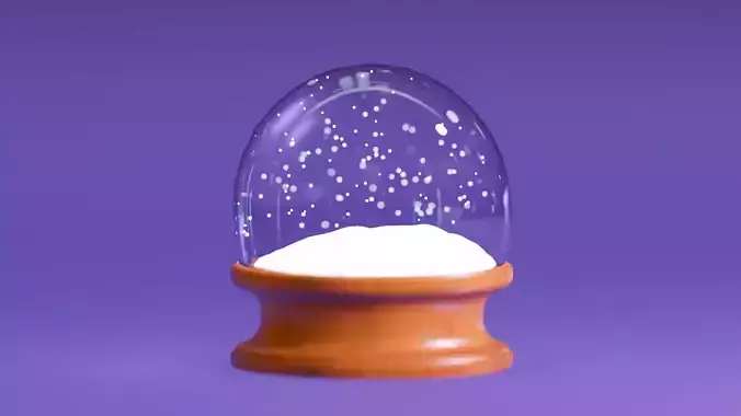 Winter Snow Globe 3D Model