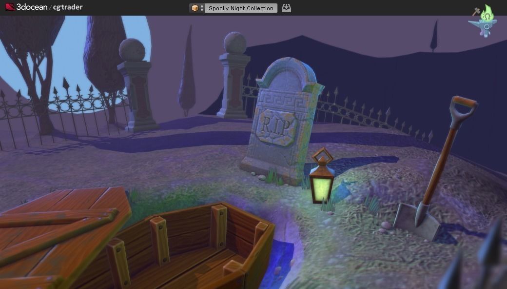Graveyard Package Low-poly 3D model_11
