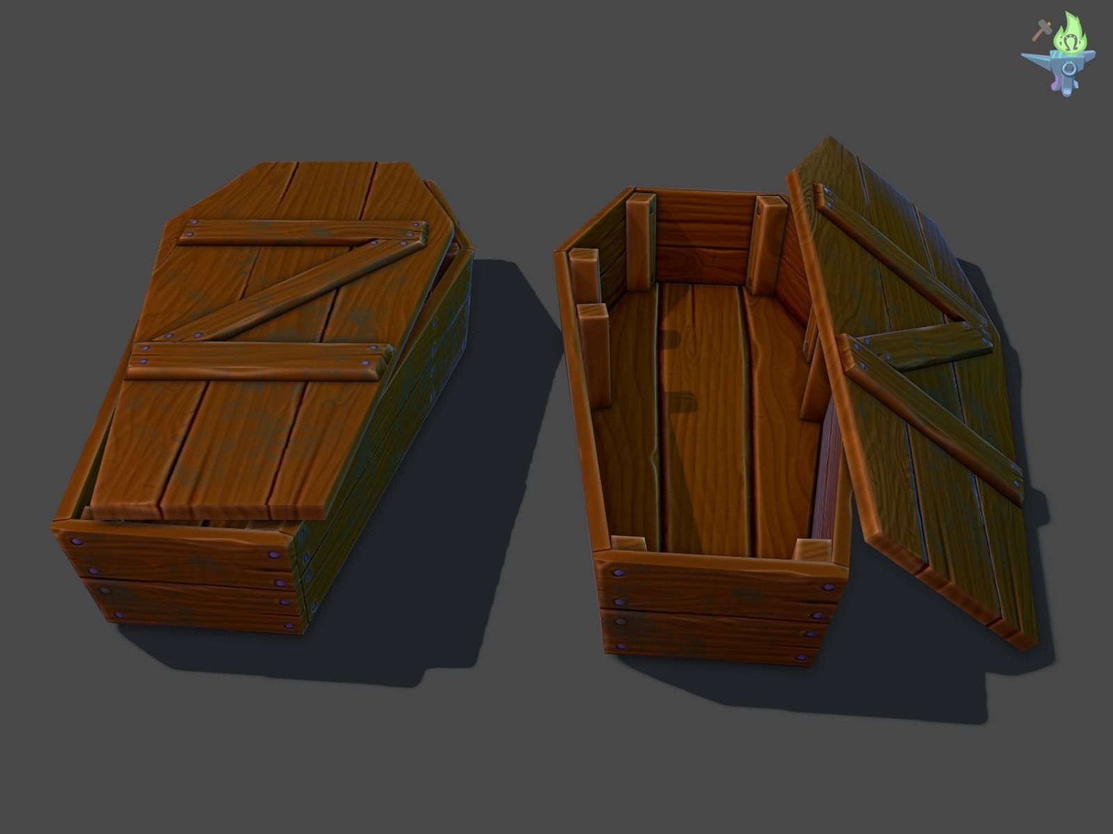 Graveyard Package Low-poly 3D model_1
