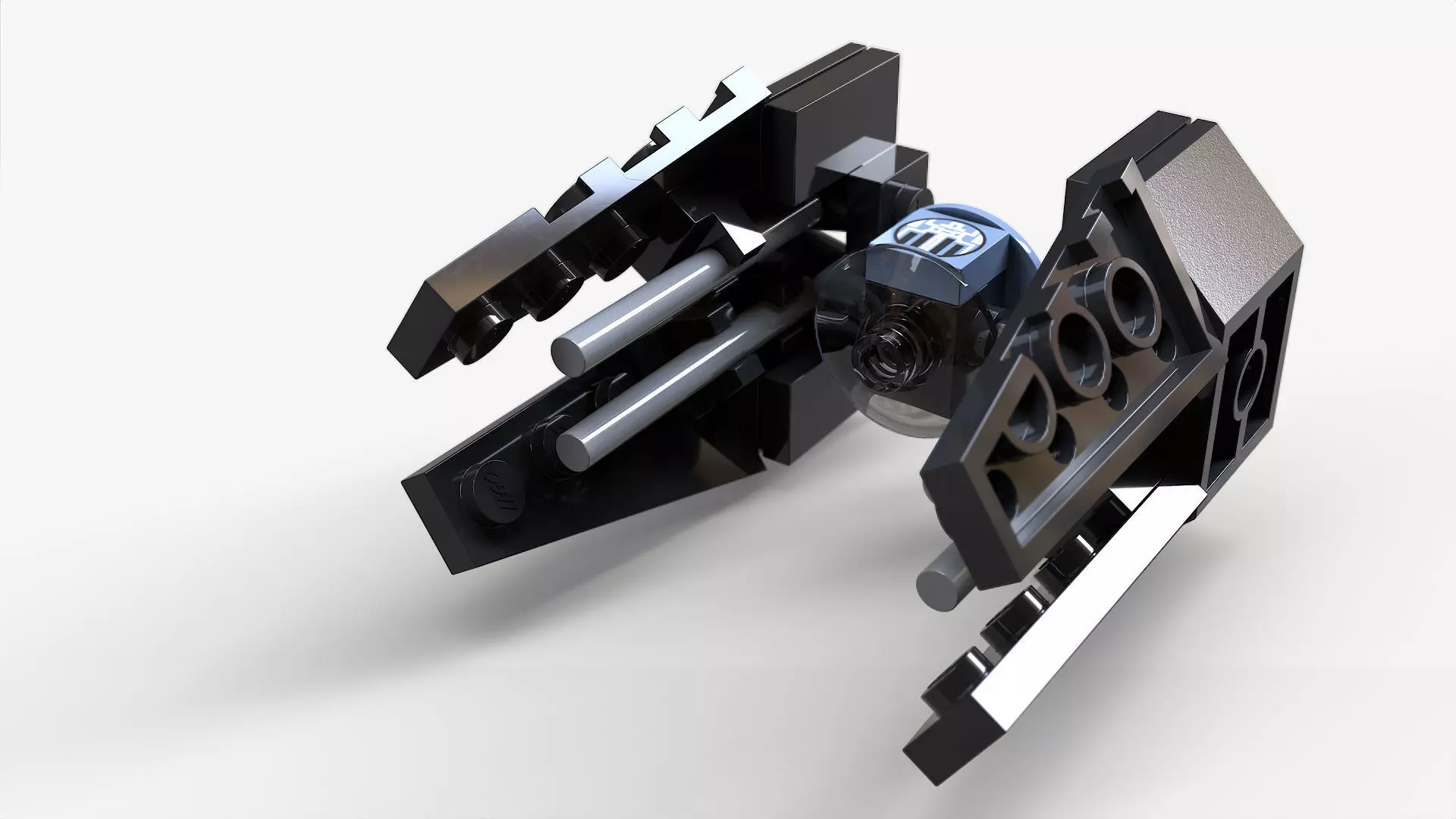 Lego Tie Interceptor Low-poly 3D model