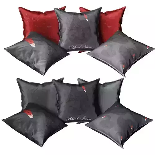 Black Swan decorative pillows