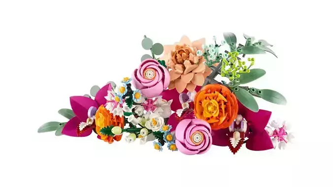 TwindBricks3D - 10342 Pretty Pink Flower Bouquet