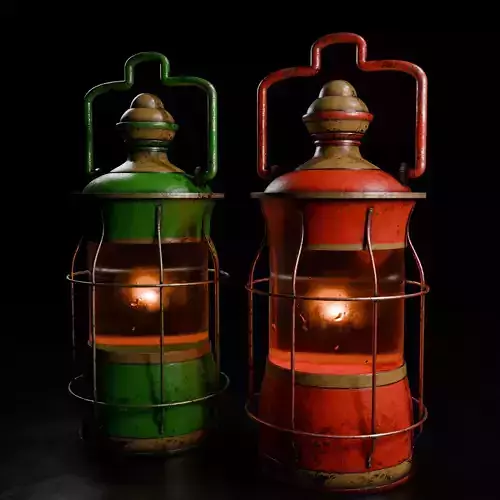 Game Ready Vintage Lanterns Red Green