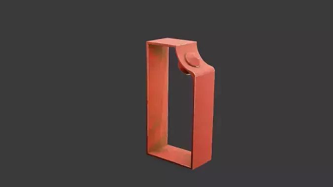 realistic industrial metal bracket 