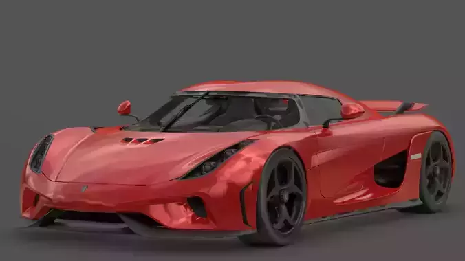 2015 Koenigsegg Regera 3D Model Hybrid Hypercar Direct Drive