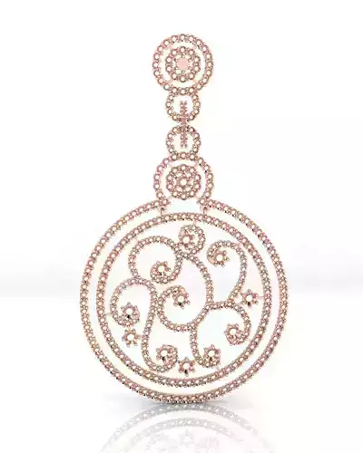 pave setting high jewelry pendant