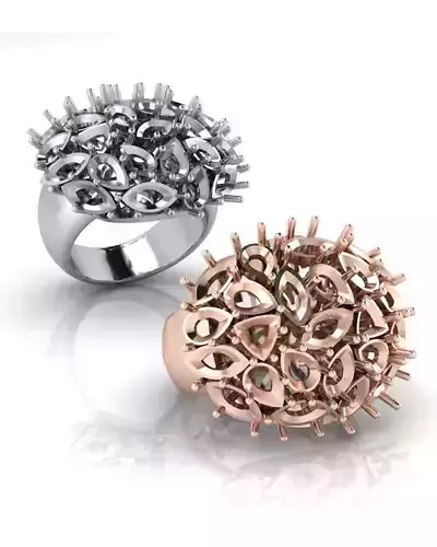 pear marquise triangle jewelry ring