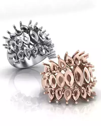 pear and marquise jewelry ring