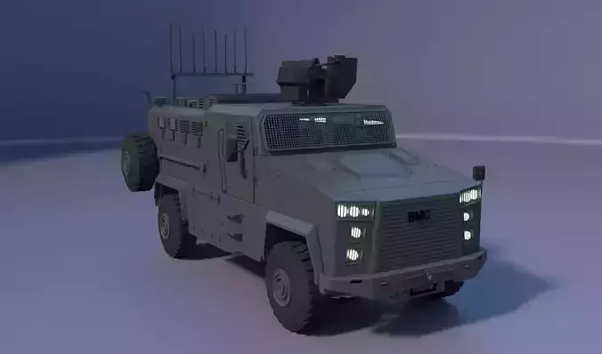 BMC KIRPI II 4X4 TURKISH ARMY Low Poly Model