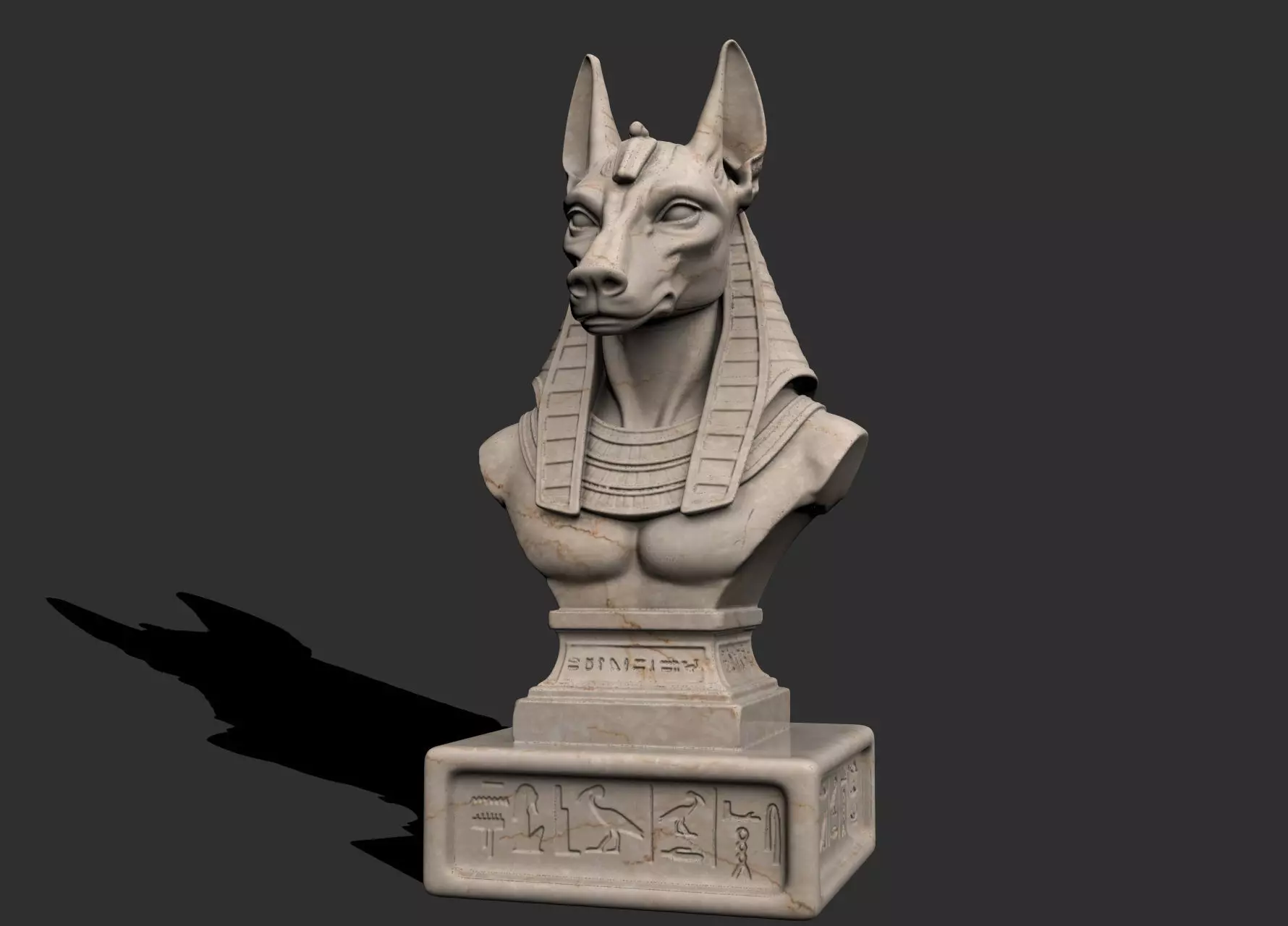 ANUBIS BUST ANCIENT EGYPT 3D print model